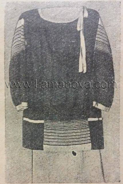Вязаное платье из льна по модели Н.П. Ламановой